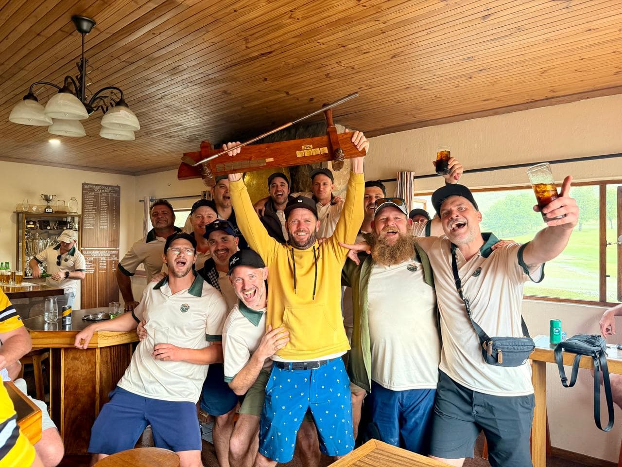 JWC members celebrating with the trophy at Glengarry